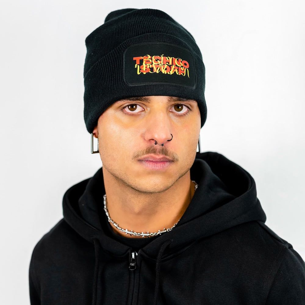 Being Human 'Stripe' recycled Beanie (schwarz)
