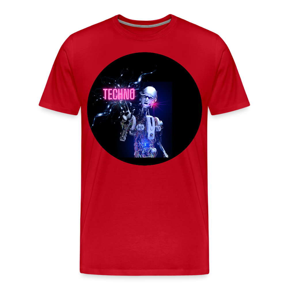 Techno Vibes – Premium Männer T-Shirt - Rot