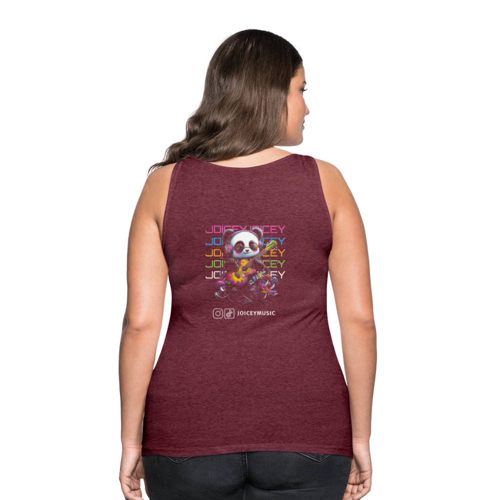 Frauen Premium Tank Top - Bordeauxrot meliert