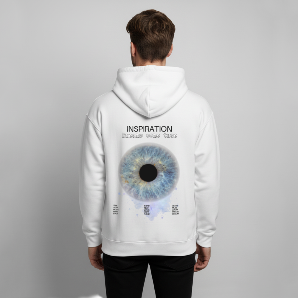 „Inspiration“ Oversize Hoodie - Weiß