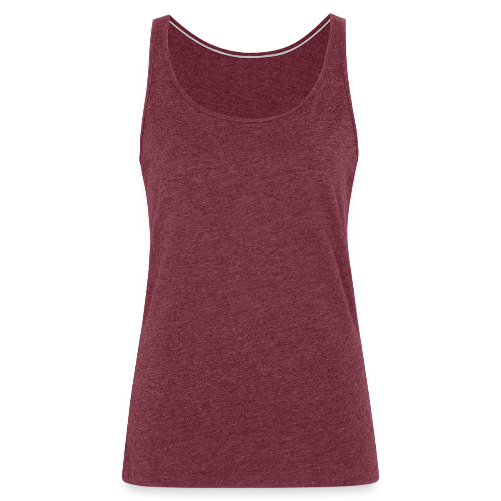 Frauen Premium Tank Top - Bordeauxrot meliert