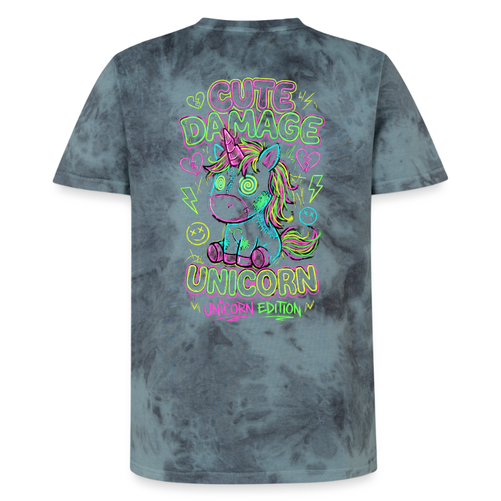 Unisex Premium Tie Dye T-Shirt - Schwarz/Blau