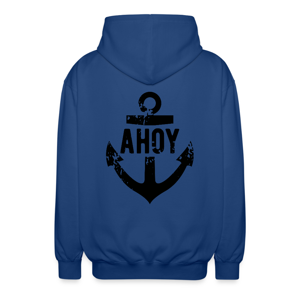 Unisex Maritimer Style mit „Ahoy“-Anker-Print ⚓ - Royalblau