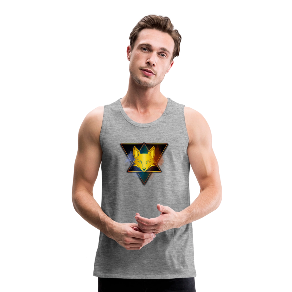 Männer Premium Tank Top - Grau meliert