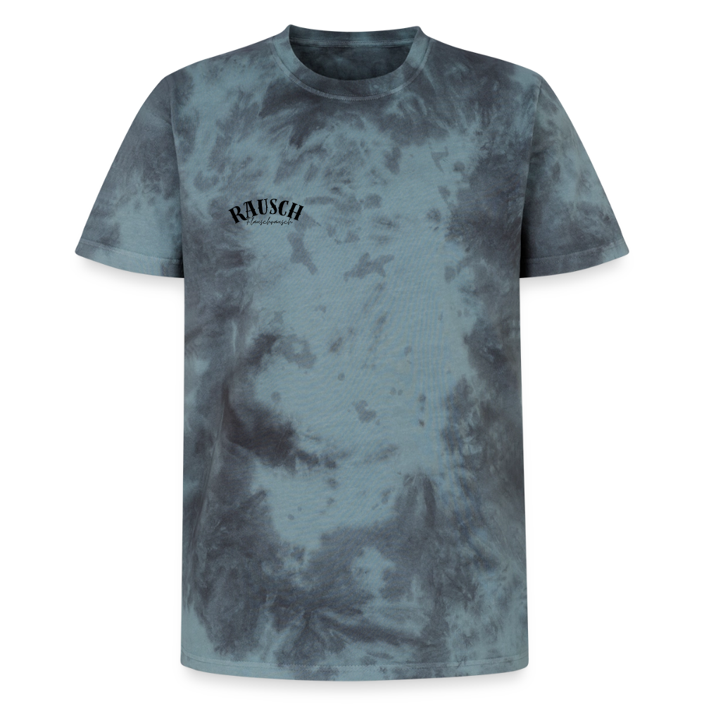 Unisex Premium Tie Dye T-Shirt - Schwarz/Blau