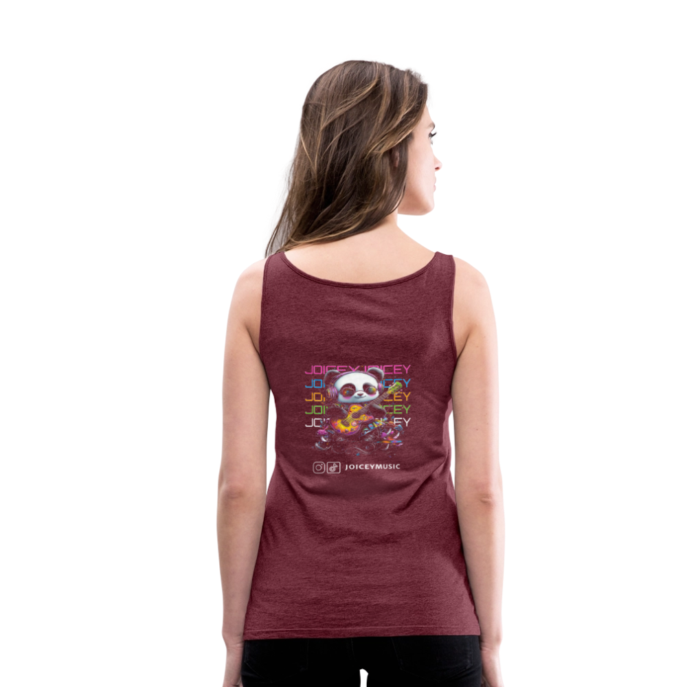 Frauen Premium Tank Top - Bordeauxrot meliert