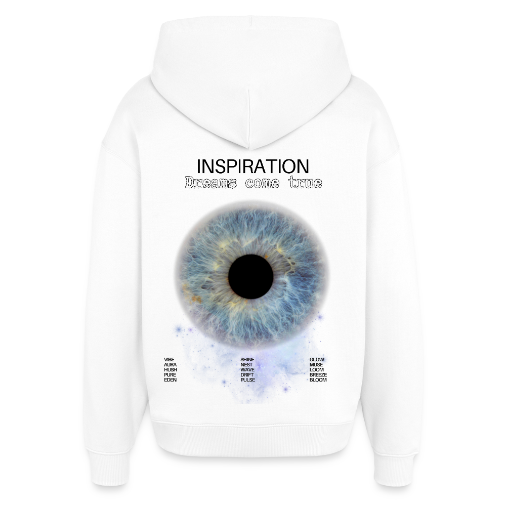 „Inspiration“ Oversize Hoodie - Weiß