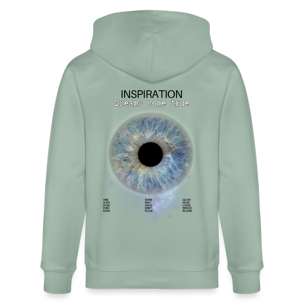 „Inspiration“ Zip-Hoodie - Helles Graugrün