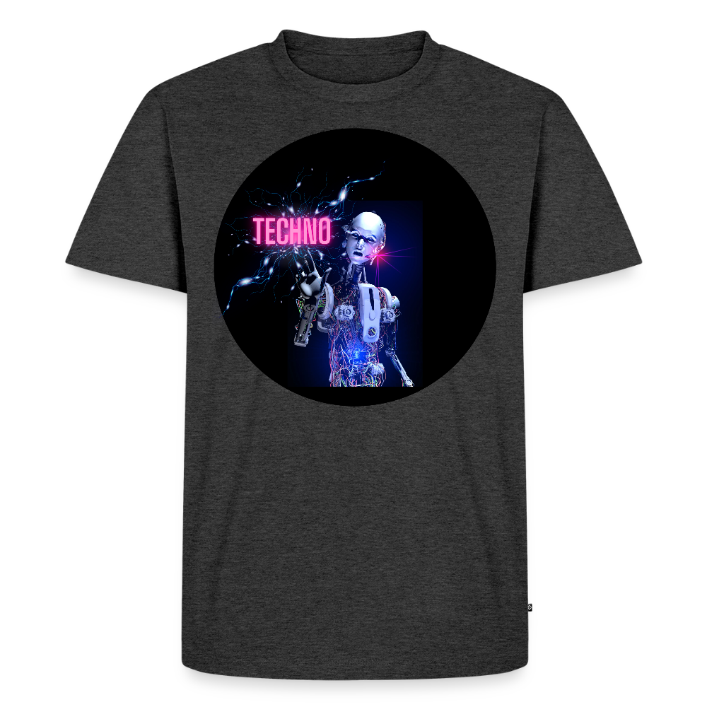 Techno Vibes – Premium Männer T-Shirt - Anthrazit meliert