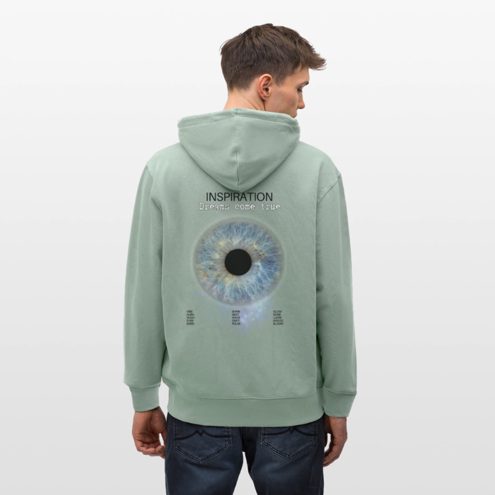 „Inspiration“ Zip-Hoodie - Helles Graugrün