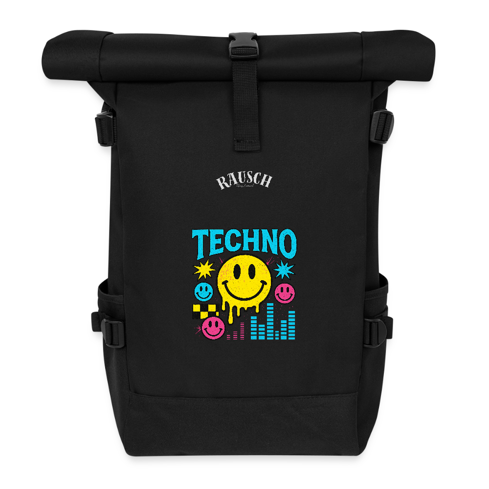 Rolltop Rucksack - Schwarz