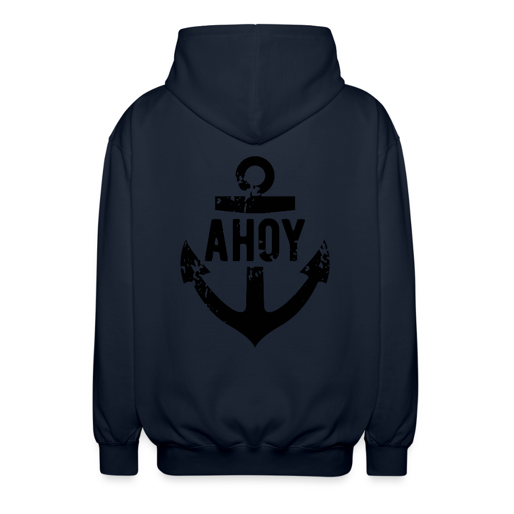 Unisex Maritimer Style mit „Ahoy“-Anker-Print ⚓ - Navy