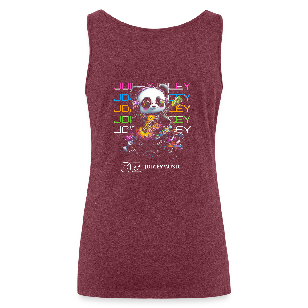 Frauen Premium Tank Top - Bordeauxrot meliert