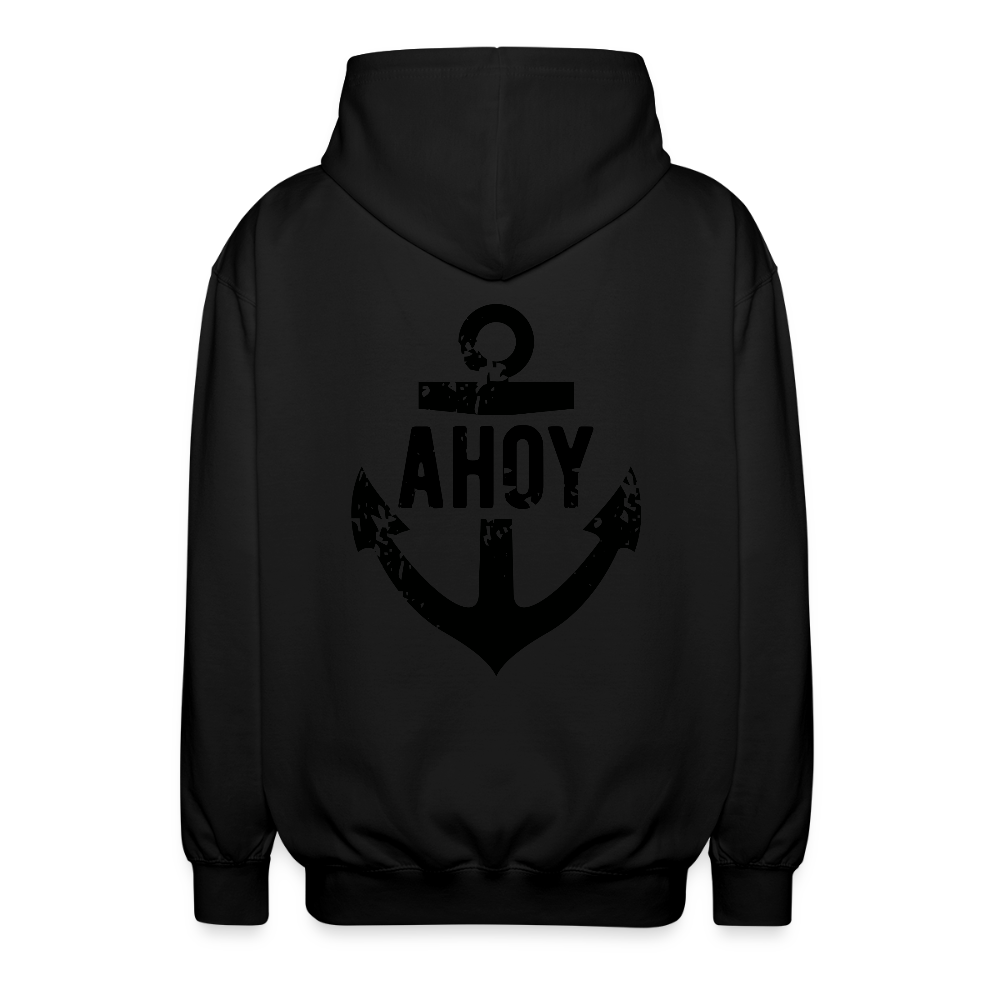 Unisex Maritimer Style mit „Ahoy“-Anker-Print ⚓ - Schwarz