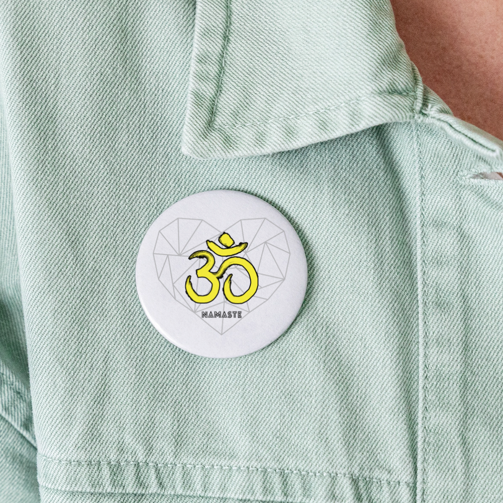 Buttons groß 56 mm (5er Pack) - Weiß