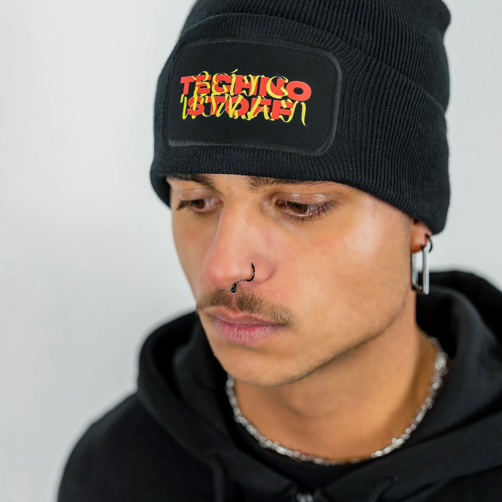 Being Human 'Stripe' recycled Beanie (schwarz)