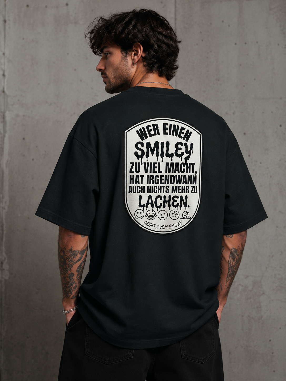 Smiley Gesetz – Oversized Bio Shirt