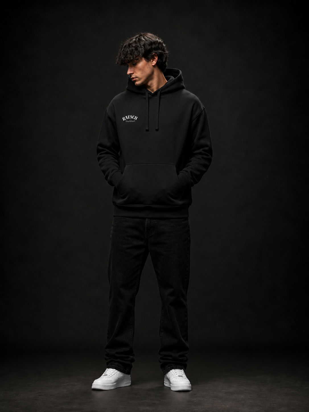 TRANCE LOVE FELPA CON CAPPUCCIO OVERSIZE