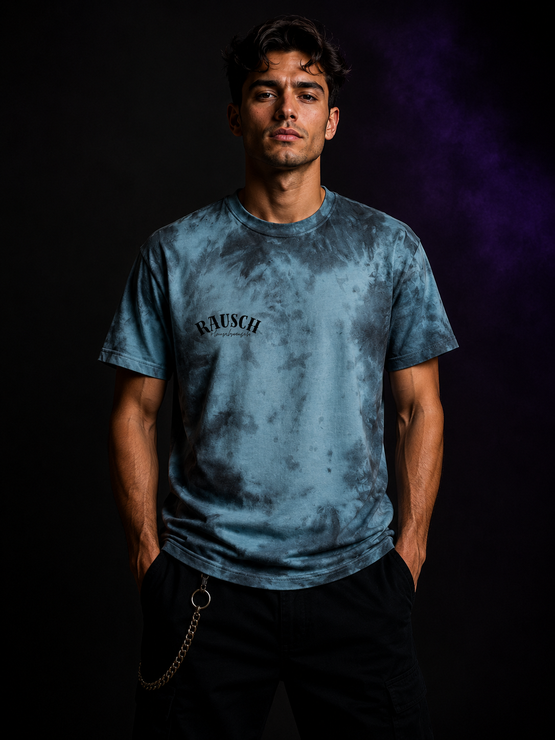 Techno Angel Tie Dye T-Shirt | Festival Shirt mit Rückenprint
