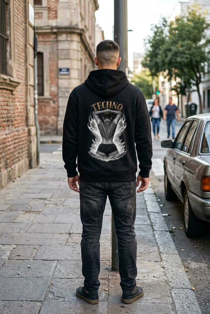 TECHNO LOVE OVERSIZE HOODIE – CORE DROP