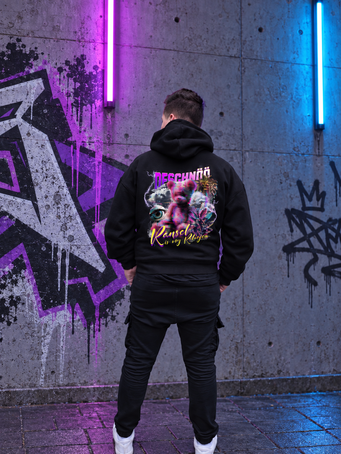DESCHNÖÖÖ – Rausch is my Religion Heavy Oversized Hoodie 340GSM