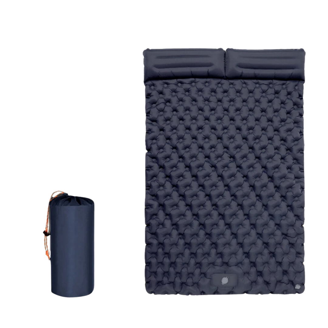 Self-inflating sleeping pad for two