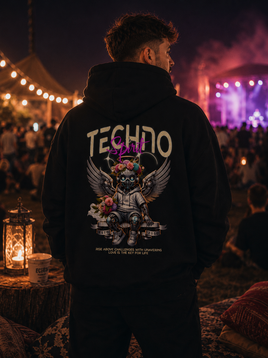 Felpa oversize Techno Baby