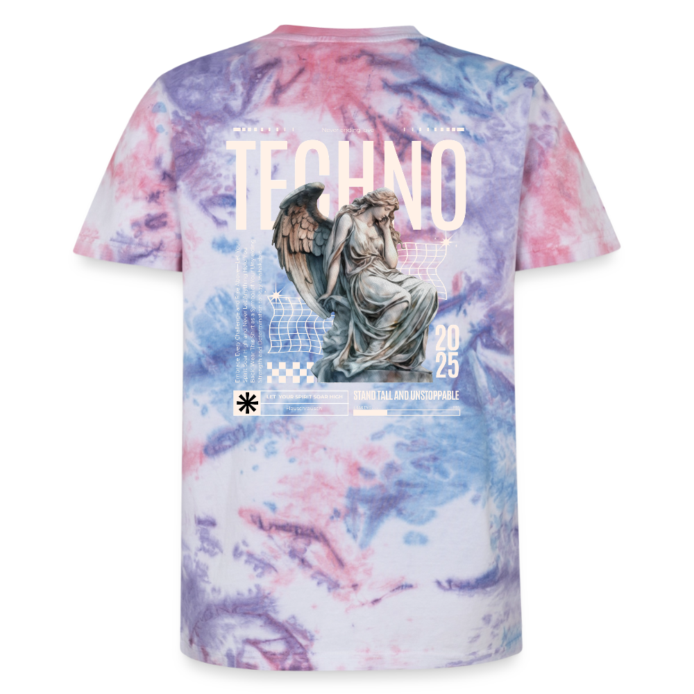 Unisex Premium Tie Dye T-Shirt - Pink/Lila/Blau