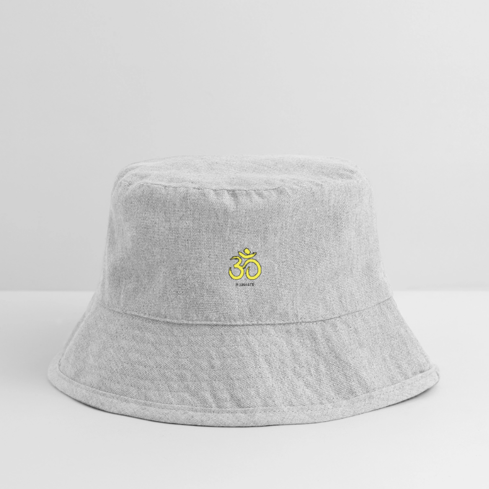 Namaste recycelter Bucket Hat - Grau meliert