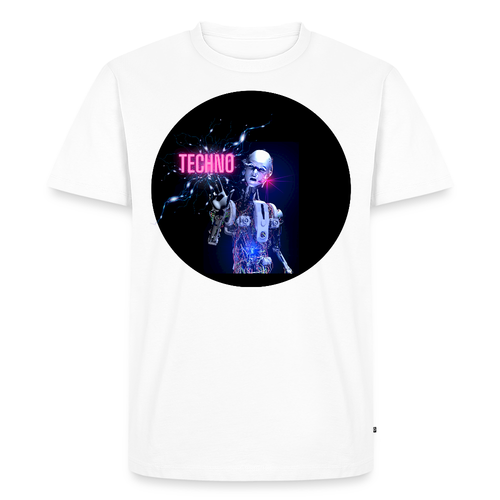 Techno Vibes – Premium Männer T-Shirt - Weiß