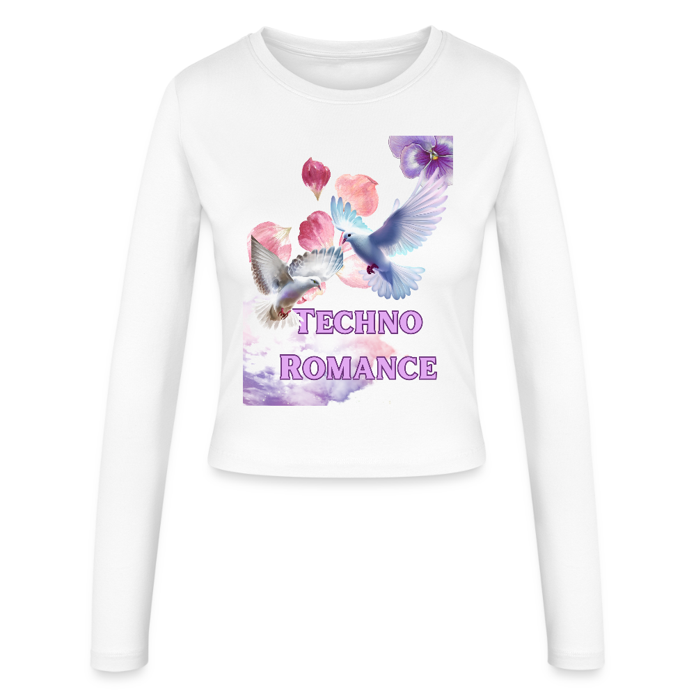 Romance Slim Fit Langarmshirt - Weiß