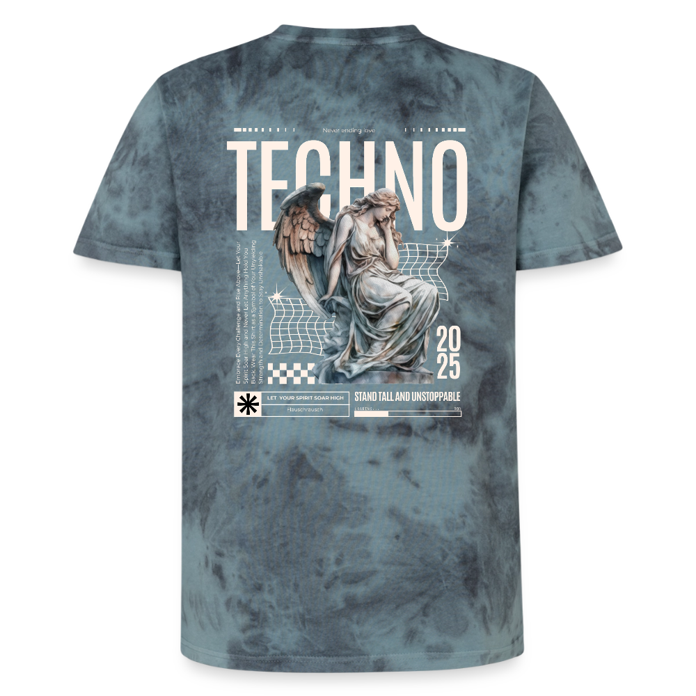 Unisex Premium Tie Dye T-Shirt - Schwarz/Blau