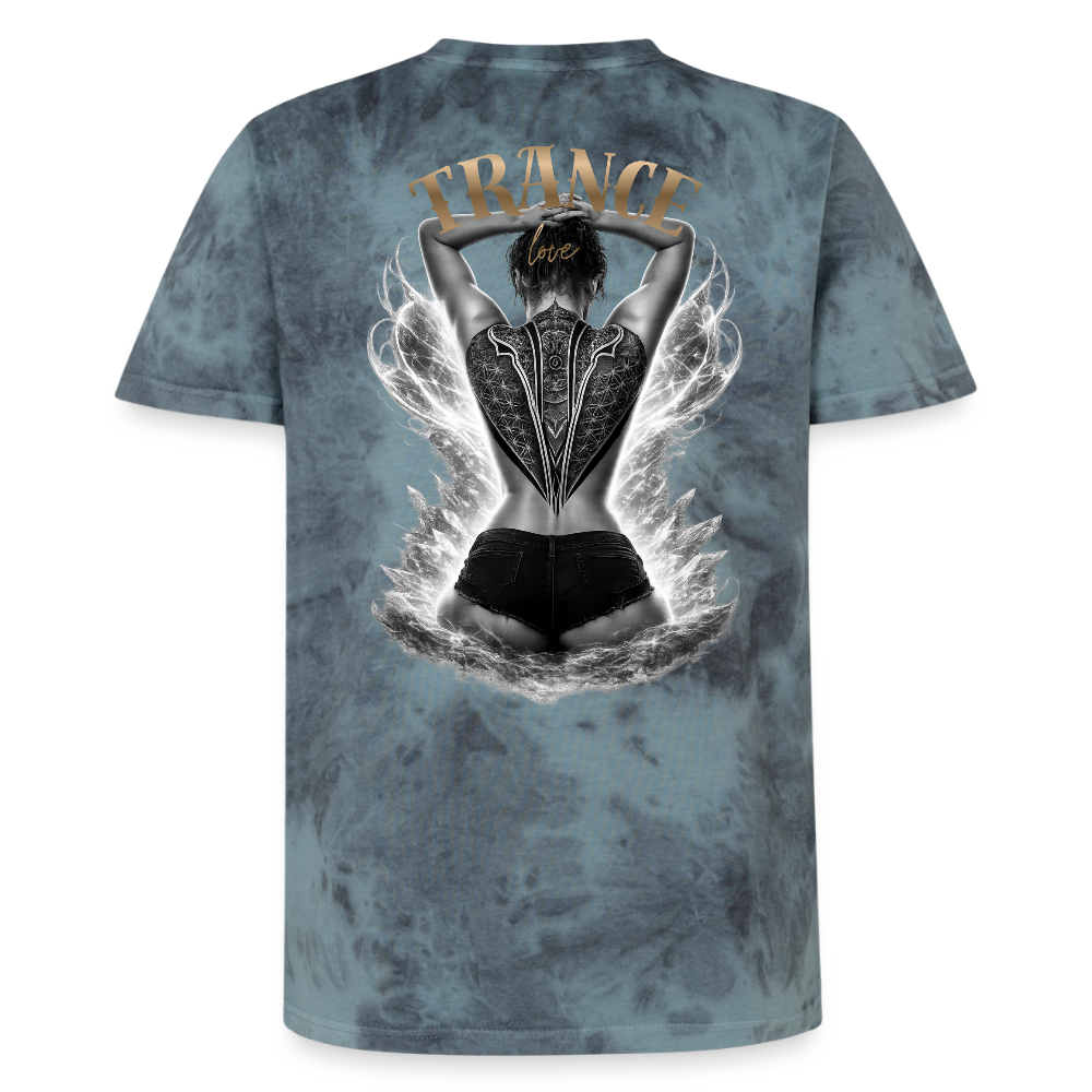 Unisex Premium Tie Dye T-Shirt - Schwarz/Blau