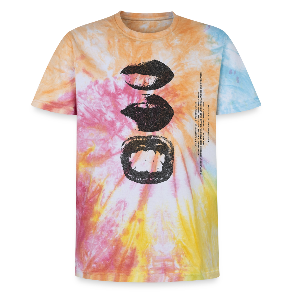Unisex Premium Tie Dye T-Shirt - Regenbogen-Spirale