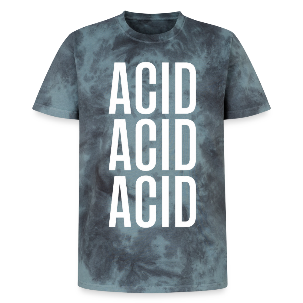 Unisex Premium Tie Dye T-Shirt - Schwarz/Blau
