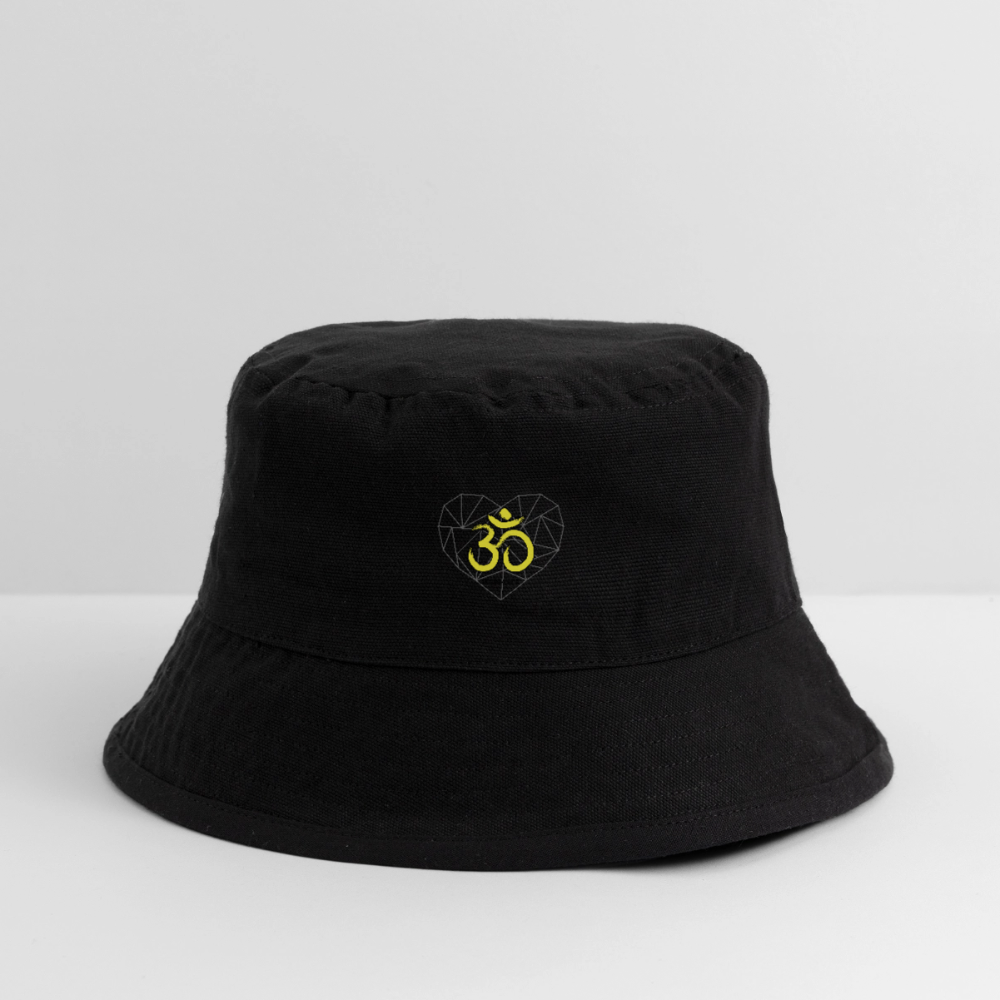 Namaste recycelter Bucket Hat - Schwarz