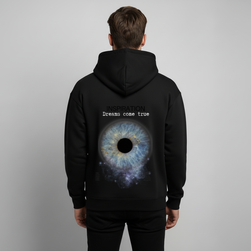 „Inspiration“ Oversize Hoodie - Schwarz