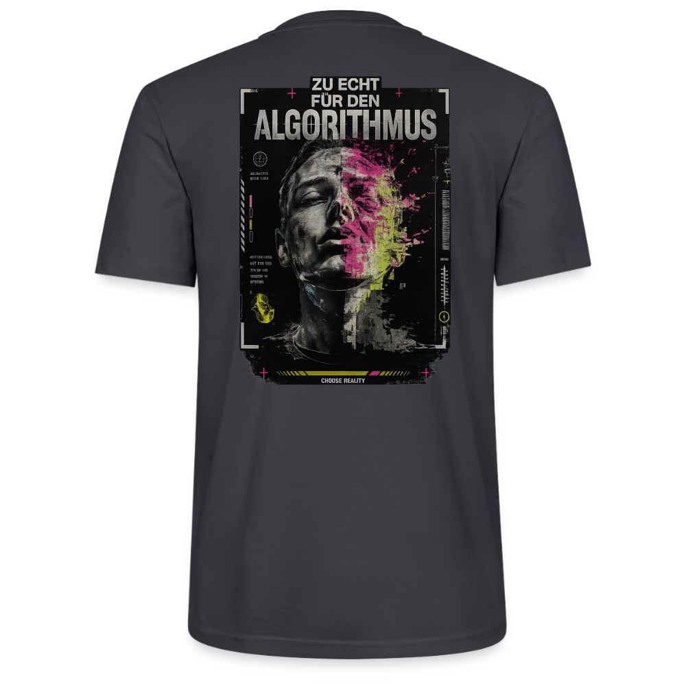 Algorithm Break – Bio T-Shirt - Dunkles Graublau