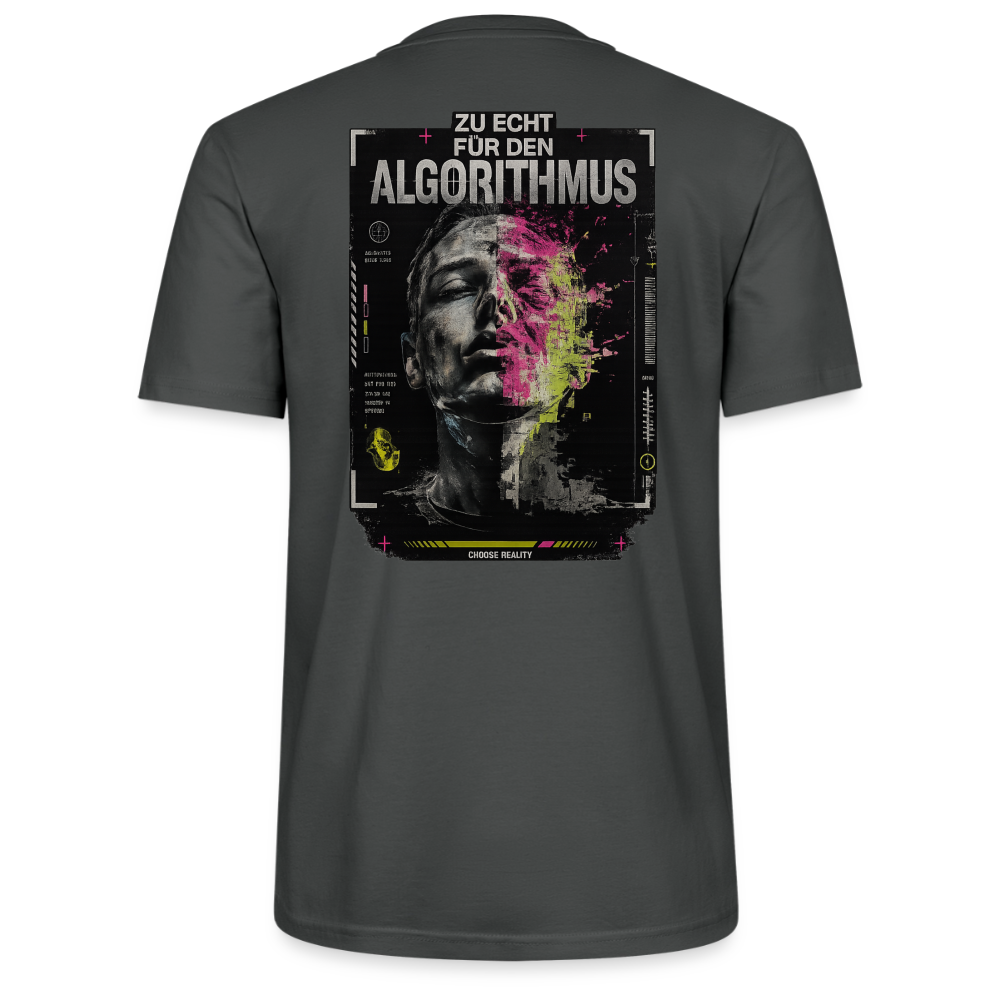 Algorithm Break – Bio T-Shirt - Anthrazit