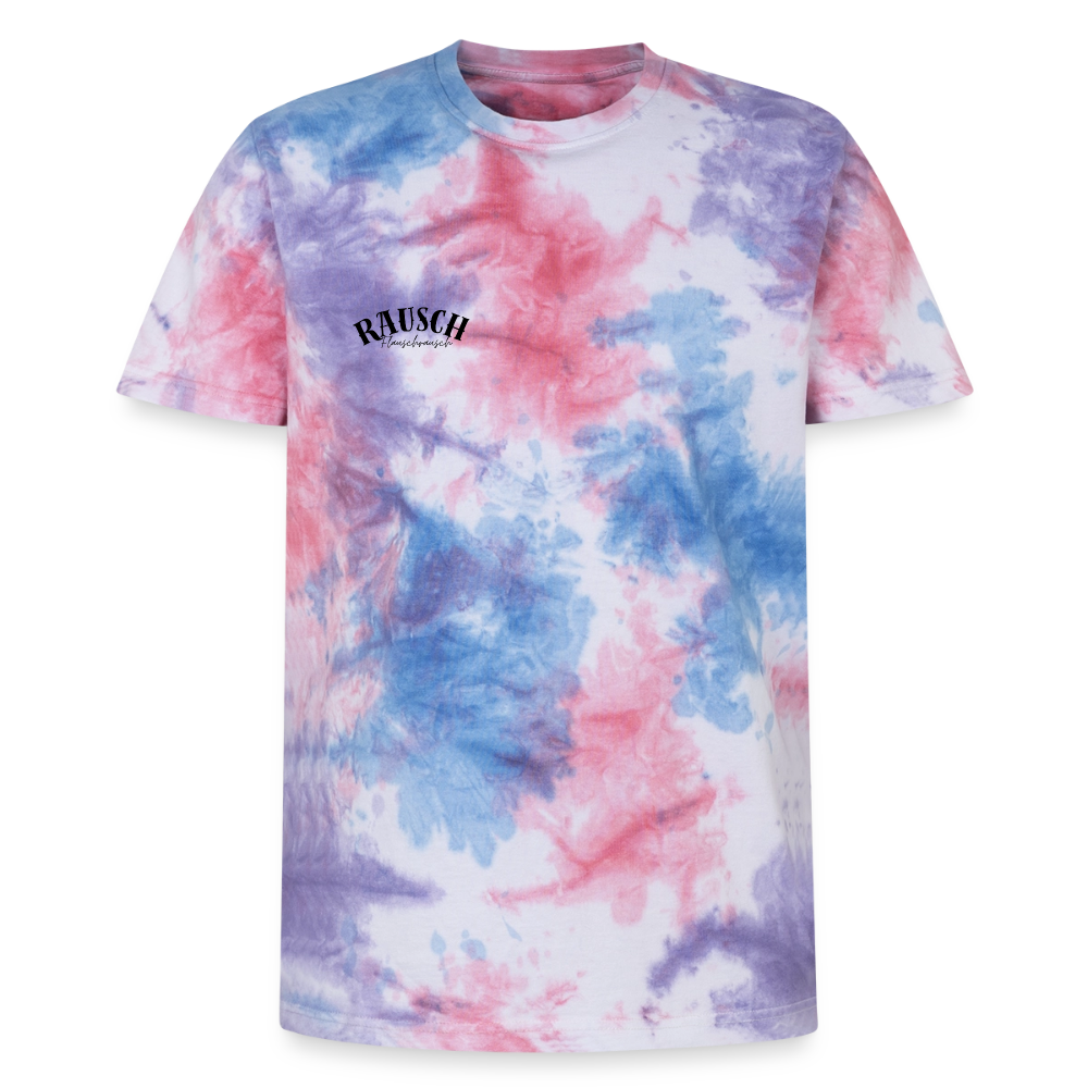 Unisex Premium Tie Dye T-Shirt - Pink/Lila/Blau
