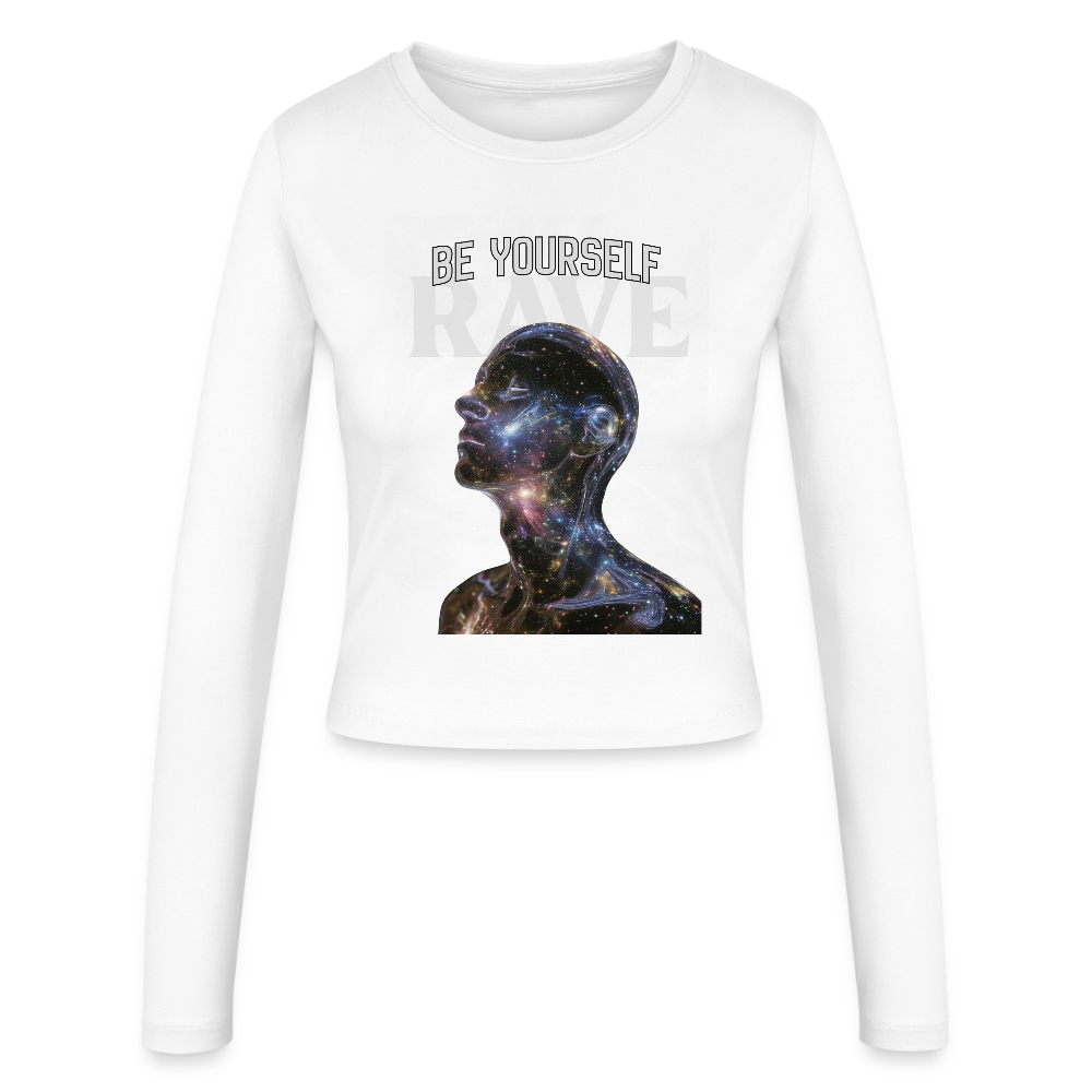 Rave Slim Fit Langarmshirt - Weiß