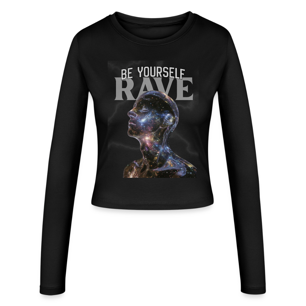 Rave Slim Fit Langarmshirt - Schwarz