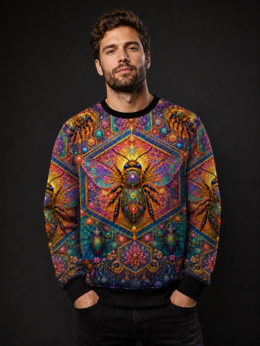 Honeytrip – Psychedelic Bee Sweatshirt