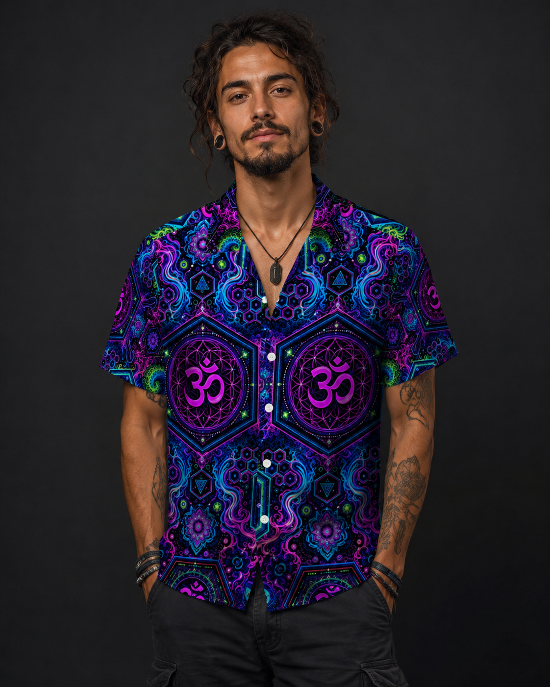 Neon OM Flow – Premium Hawaii-Hemd