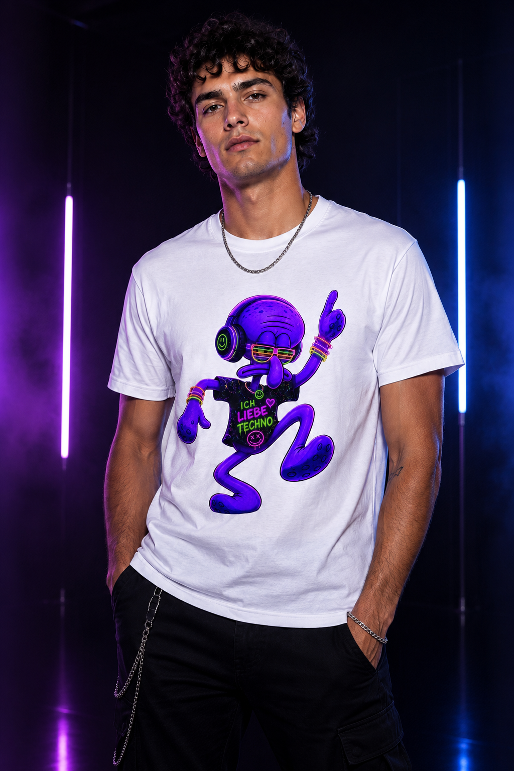 Ich liebe Techno – Premium T-Shirt