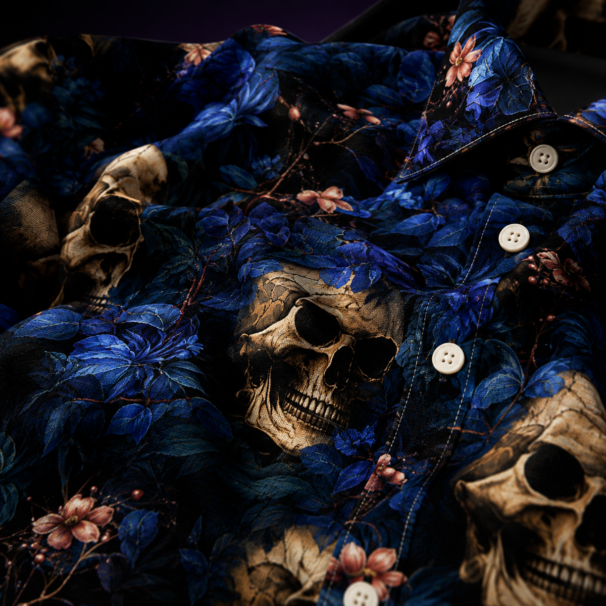 Midnight Bones Premium Festival Hawaii-Hemd