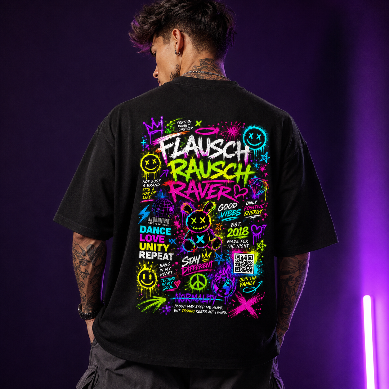 Flauschrausch Raver Oversize Shirt