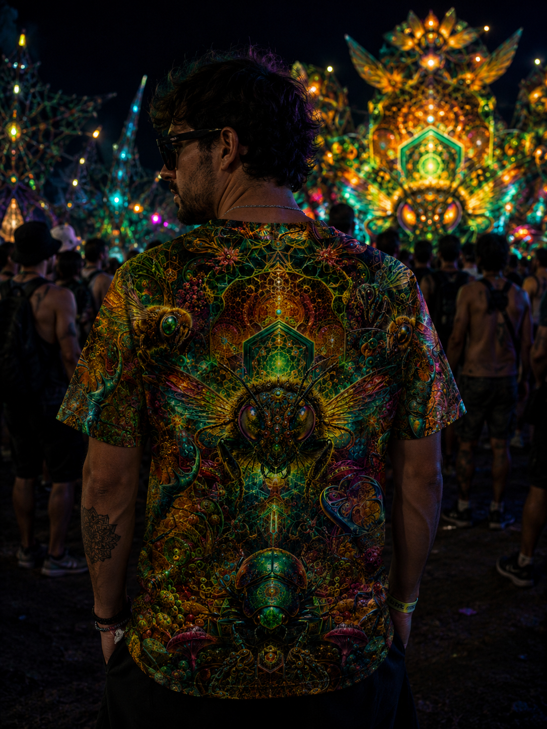 Hexa Hive Psychedelic Premium T-Shirt