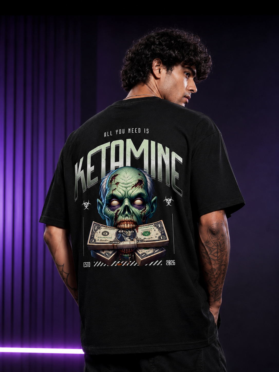Ketamine Cash – Premium Oversize Rave Shirt