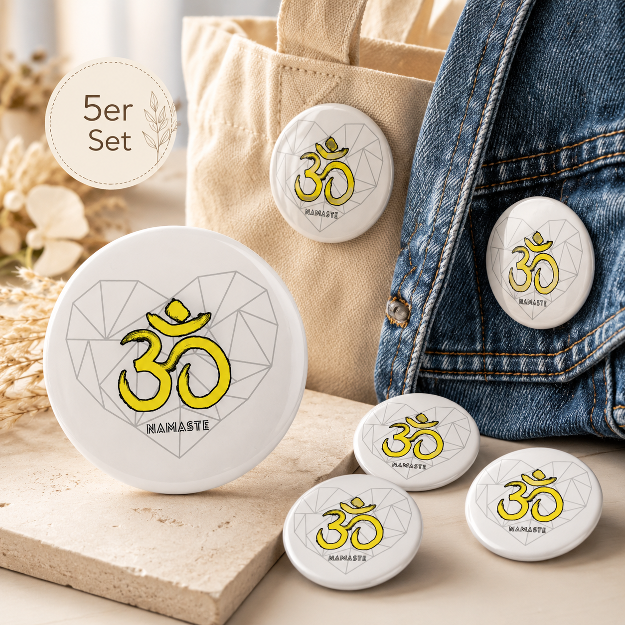Buttons klein 25 mm (5er Pack)